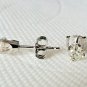 1/3 Carat Diamond Stud Earrings Round Brilliant Cut 14K White Gold Butterfly Bac