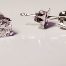 1/2 Ct Round Brilliant Cut 14K White Gold Diamond Stud Earrings Butterfly Back 1/2 Ct Round Brilliant Cut 14K White Gold Diamond Stud Earrings Butterfly Back