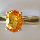 1.20ct Genuine Oval Citrine Sterling Silver Ring Size 7 1.20ct Genuine Oval Citrine Sterling Silver Ring Size 7