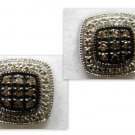 .20 CT Champagne Color Diamond Earring Studs - Cushion Shape Sterling Silver
