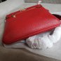 NWT COACH CE871 Mini Rowan File Bag in Crossgrain Leather IM/1941 Red