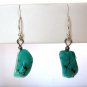 BlueGreen Turquoise Sterling Silver .925 Dangle Earrings French Hook 1.25"