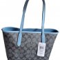 NWT COACH Mini City Tote Signature Canvas Horse and Sleigh CM183 Silver Mist