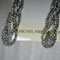 Silvertone Clear Rhinestone Dangle Earrings 3.25" Long
