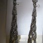 Silvertone Clear Rhinestone Dangle Earrings 3.25" Long