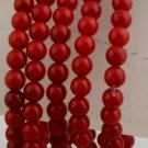5mm Round Coral Bead Stretch Bracelet 5 Individual Strands Mix Match Red 7.5-8"