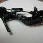 Crystal Studded Black High Heel Pin Brooch 2.36"
