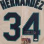 Felix Hernandez Autographed Seattle Mariners Majestic Cool Base Jersey (JSA COA)