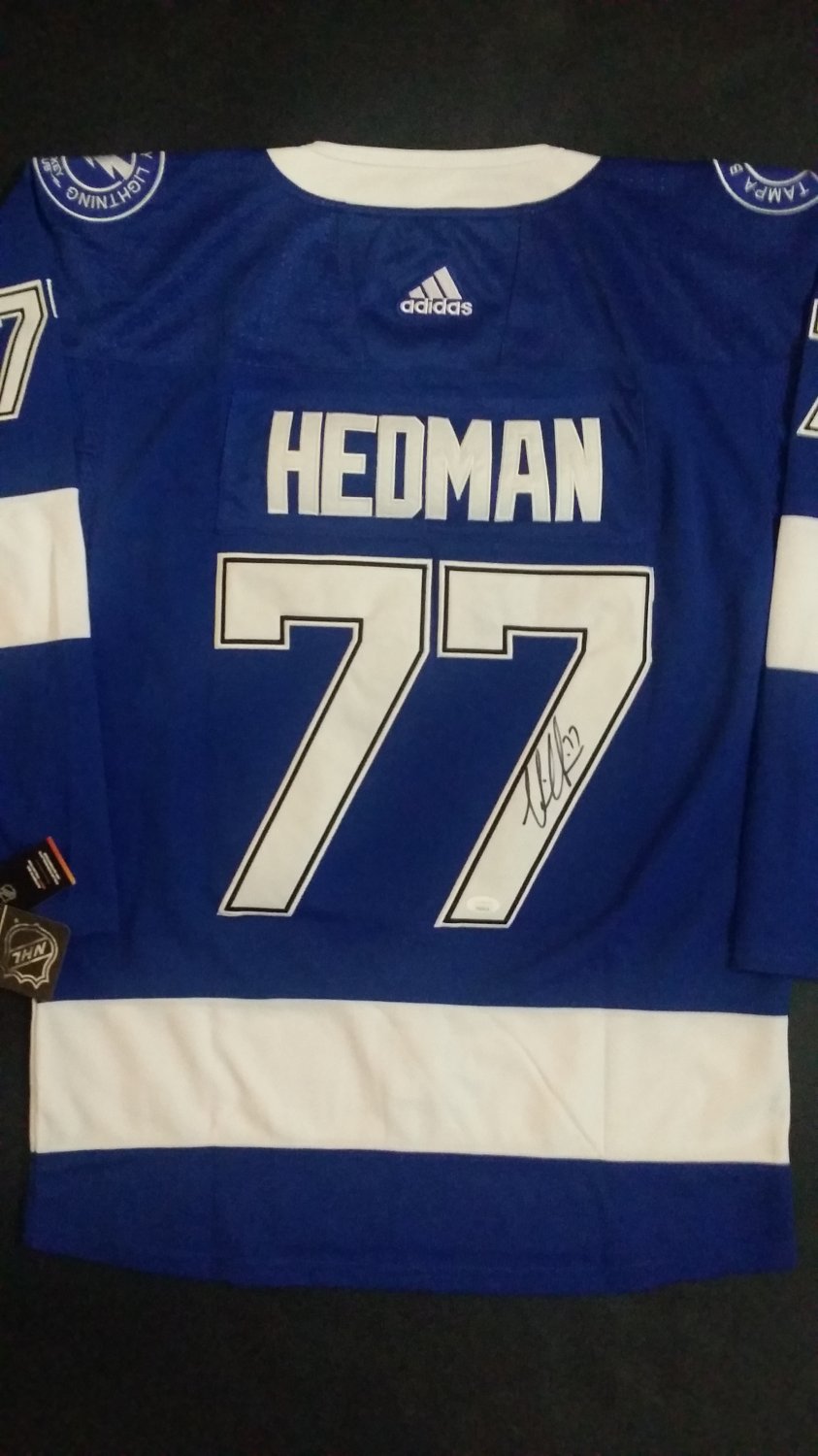 Victor Hedman Autographed Tampa Bay Lightning Adidas Jersey (JSA COA)