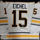 Jack Eichel Autographed Buffalo Sabres White Reebok Premier Jersey (AJ COA)