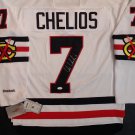 Chris Chelios Autographed Chicago Blackhawks White Reebok Jersey (JSA Witnessed COA)