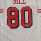 Jerry Rice Autographed San Francisco 49ers White Custom Jersey (Beckett Witnessed COA and Hologram)
