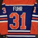 Grant Fuhr Autographed Edmonton Oilers Fanatics Blue Jersey (JSA Witnessed COA)