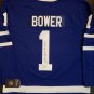 Johnny Bower Autographed Toronto Maple Leafs Fanatics Jersey Inscribed "HOF 76" (Beckett COA)