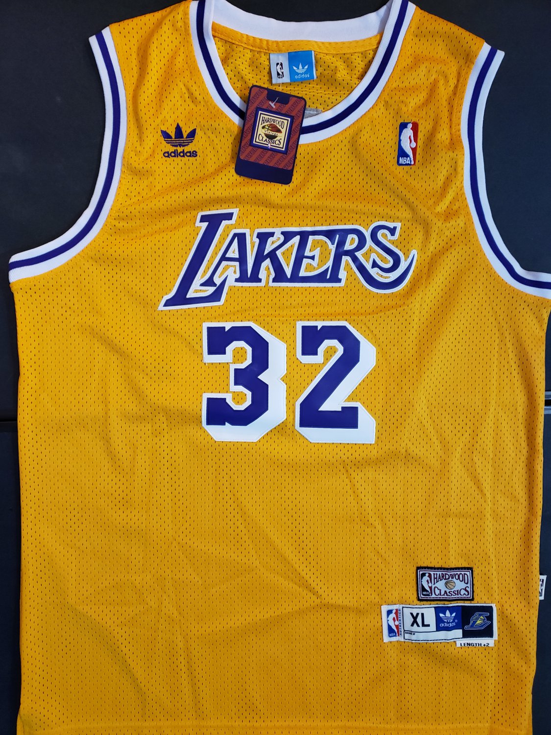 Magic Johnson Autographed LA Lakers Adidas Hardwood Classics Jersey ...