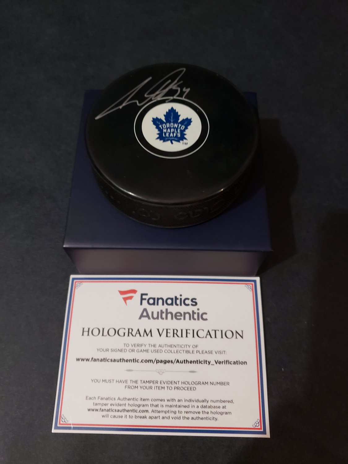 Auston Matthews Toronto Maple Leafs Autographed Puck (Fanatics COA and ...
