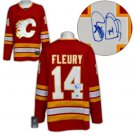 Theo Fleury Autographed Calgary Flames Fanatics Jersey (AJ COA and Hologram)