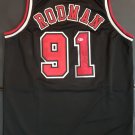 Dennis Rodman Autographed Chicago Bulls Black CUSTOM Jersey (Beckett COA and Hologram)