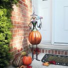 Witch Bobble in a Halloween Dance 36.5" Metal Garden Statue Witch Bobble in a Halloween Dance 36.5" Metal Garden Statue