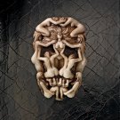 Hell' s Skull Halloween 12" Wall Sculpture by Artist Monte M. Moore