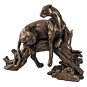 Art Deco Wild  African Jungle Leopard 15" Statue By Artist Antoine-Louis Barye