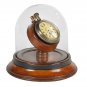 Antique Replica Victorian Dome Desktop Functional Clock Removable Pocket Watch