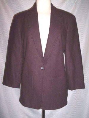 J Crew Dark Brown Wool Blend Lined Jacket Blazer Size 4