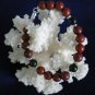 Red Jasper and Blackstone with Sterling Silver Bracelet
