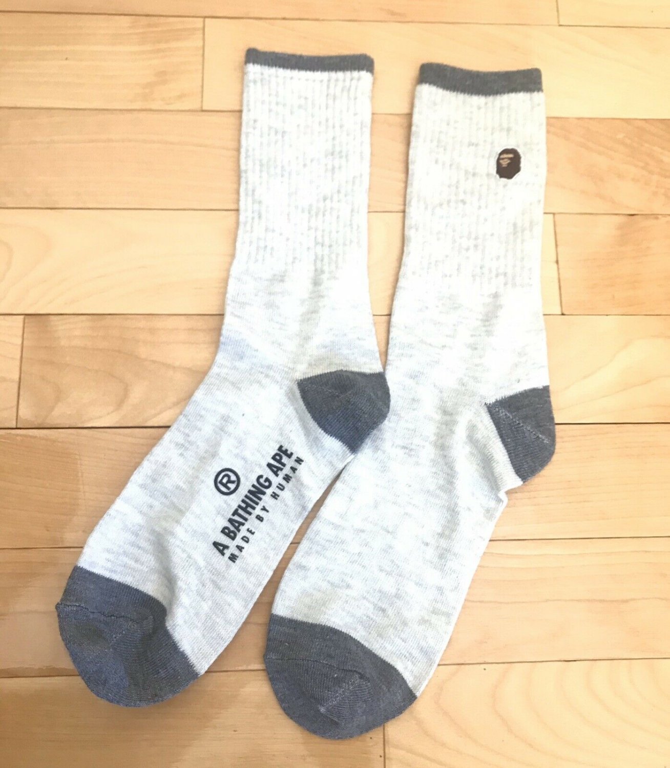 authentic A bathing ape bape milo animal Socks accessory gray