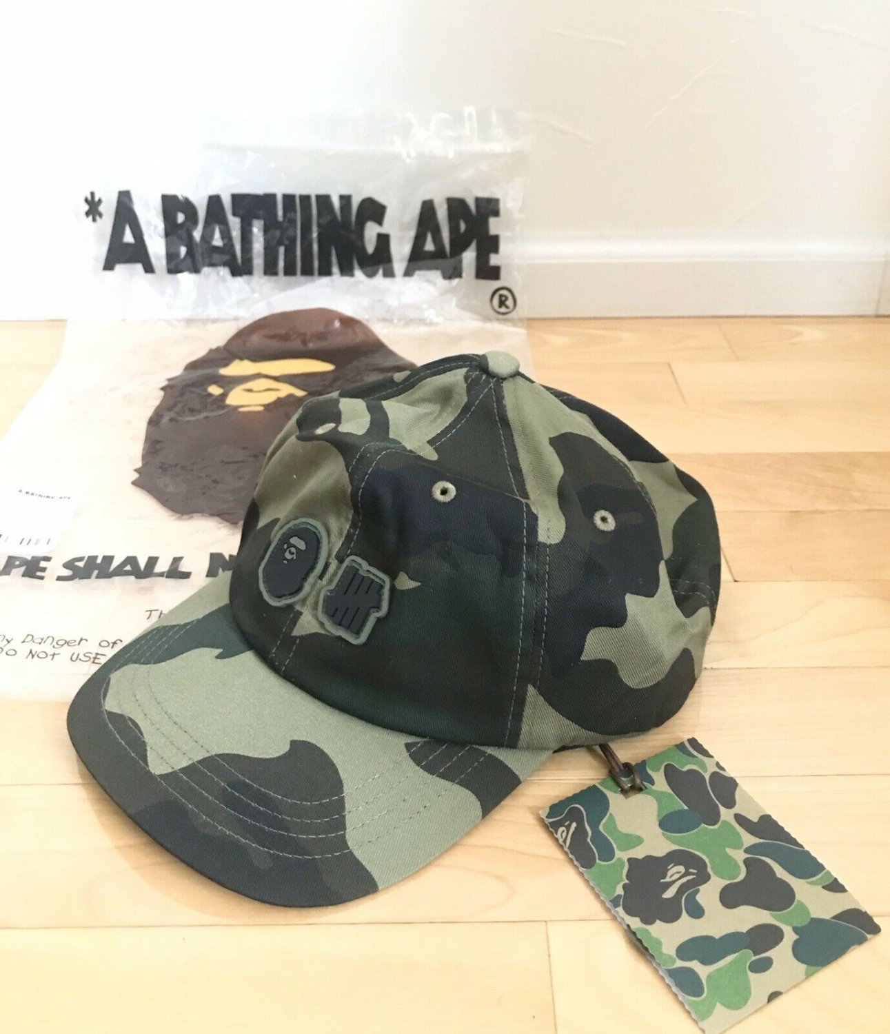 A bathing ape UNDEFEATED BAPE Camo Cap Hat Bape Snapback New Authentic Japan