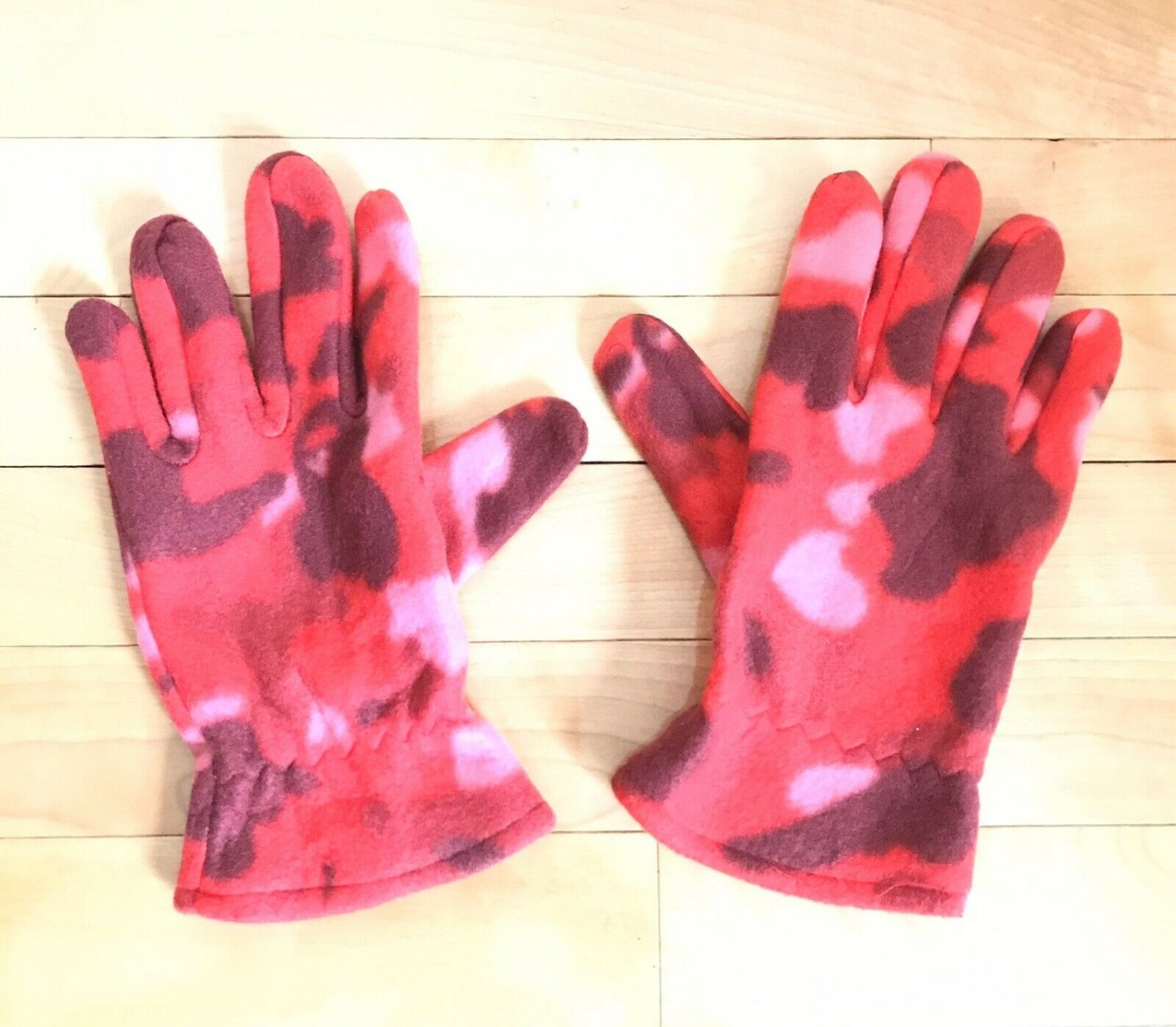 Authentic A bathing ape Bape glove fleece Red Camo japan