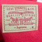 Supreme  Levi's Fleece Hood Trucker Jacket Denim Red size M medium