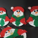 Handmade Snowman With Hat Utensil Holder - Set of 4