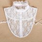 White Floral Lace Collar, Stand Up Fake Collar, Shirt Collar, Detachable False Collar