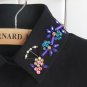 Detachable Colorful Rhinestone Half Shirts Black Fake Chiffon Collars f32
