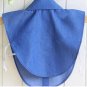 Blue Denim Half Shirt Fake Collar Bib Mock Shirt F41
