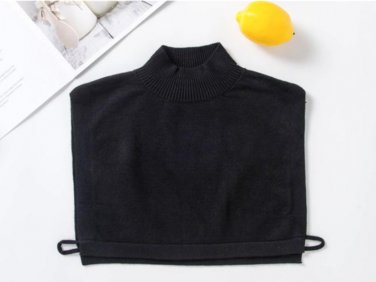 Black Knit Dickey Turtleneck False Collar Dickie f51