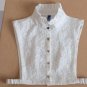 White Pleated Fake Lace Collar Shirt Mock Shirt Bib F43