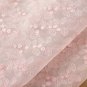 Pink Embroidered Floral Organza Lace Fabric For Dresses, Bridal, DIY Sewing F5