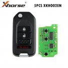 5X Xhorse XKHO02EN Wire Universal Flip Remote Key For Hond-a Style 2+1 Button