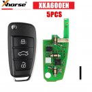 5x Xhorse XKA600EN Universal Wire Remote KeyFor Audi A6L Q7 Flip Type 3 Buttons