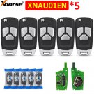 5 Xhorse XNAU01EN For Audi Style Wireless Remote Key 3 Buttons For VVDI Key Tool