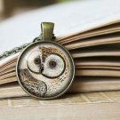 Owl Necklace, Owl Pendant, Night Bird Necklace Jewelry, woodland Bird lover Gift
