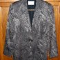Dana Buchman Silver Gray Grey Paisley Blazer Jacket 8