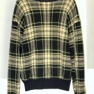 Polo Ralph Lauren Navy Yellow Green Plaid Sweater M Med
