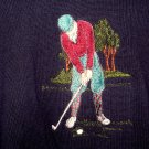 Sutter & Grant Golf Theme Navy Sweater Size XL X Large
