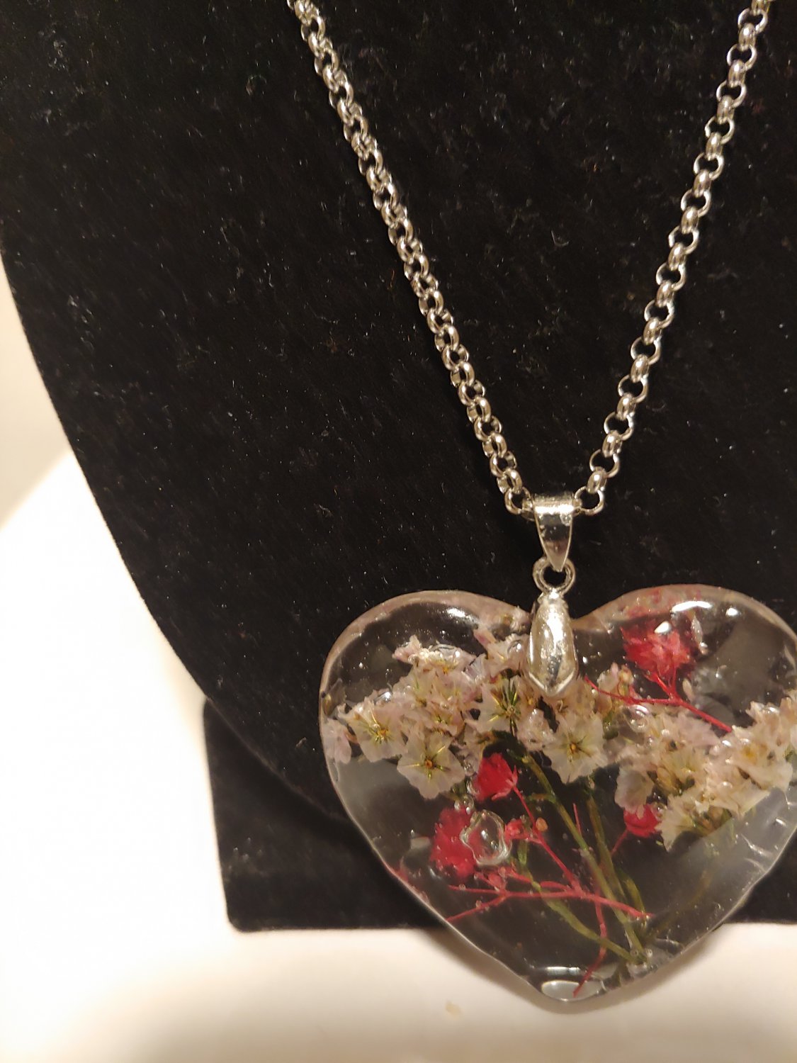 Resin Heart Shape Pendant Necklaces