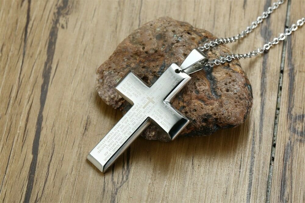 PENDANT PRAYERS CROSS CRUCIFIX ANGELS TOTAL PROTECTION EVIL BLACK MAGIC SPIRIT