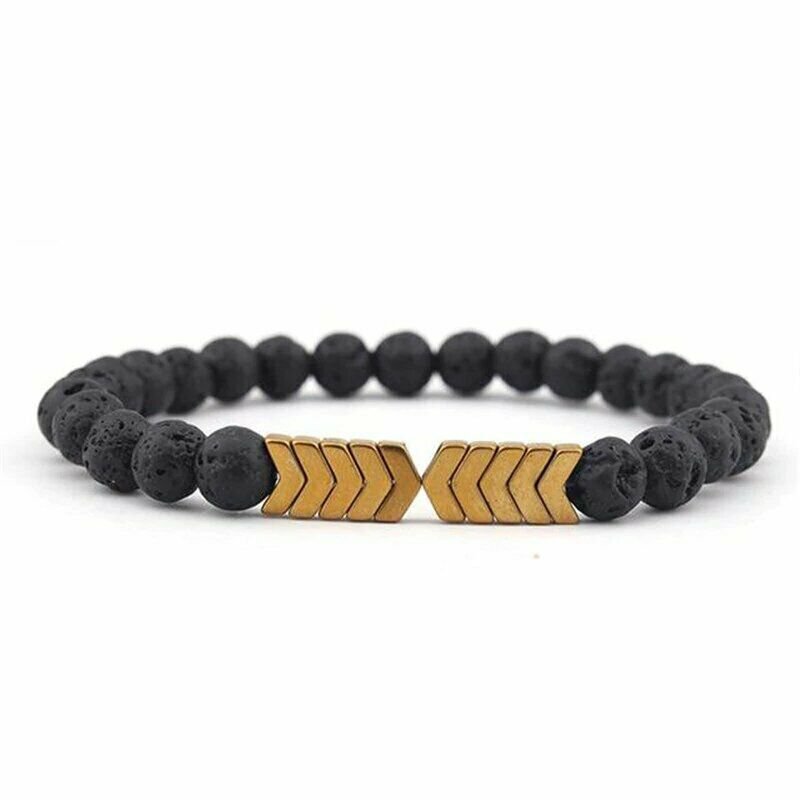 BRACELET HEMATITE STONE ENERGY CHAKRA HEALING SPIRITUAL RADIONICS
