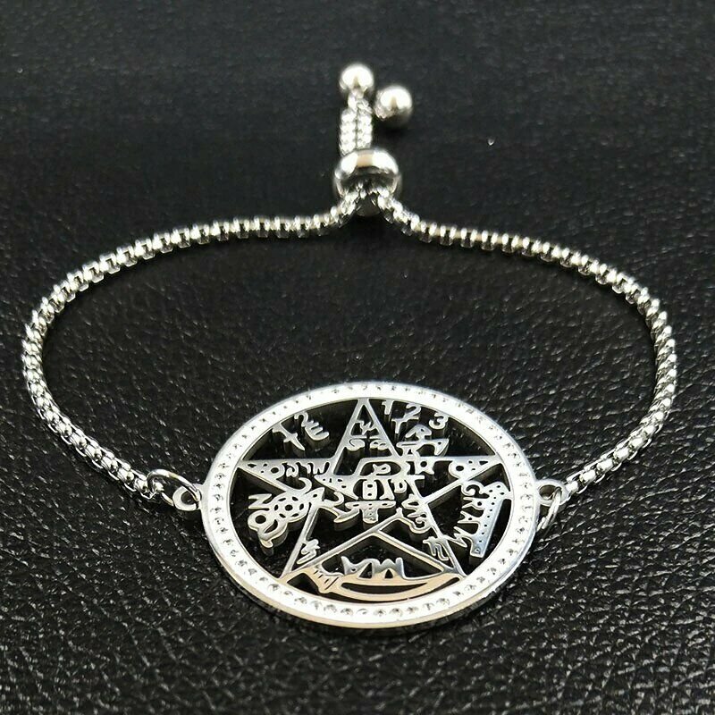 BRACELET TETRAGRAMMATON PROTECTION EVIL EYE BLACK MAGIC SPELL DEMON JINN